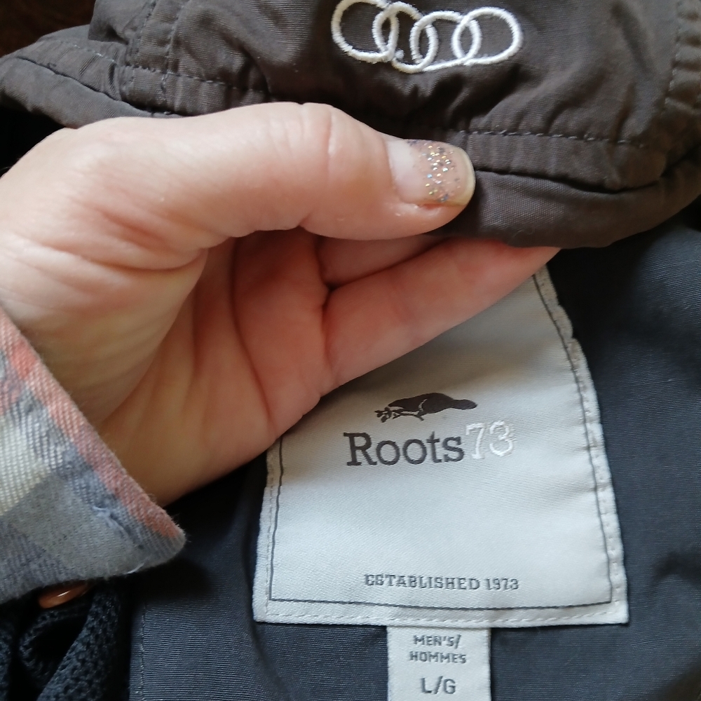Custom Roots73 Audi Gray Rain Jacket. - Picture 14 of 16